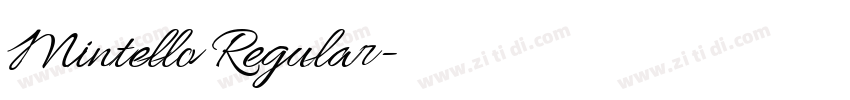Mintello Regular字体转换 Mintello Regular字体转换